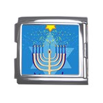 Hanukkah Menorah Mega Link Italian Charm (18mm)