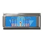 Hanukkah Menorah Superlink Italian Charm (9mm)