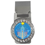 Hanukkah Menorah Money Clip (CZ)