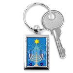 Hanukkah Menorah Key Chain (Rectangle)