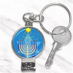 Hanukkah Menorah Nail Clippers Key Chain