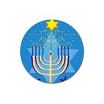 Hanukkah Menorah Magnet 3  (Round)