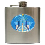 Hanukkah Menorah Hip Flask (6 oz)