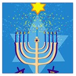 Hanukkah Menorah Large Satin Scarf (Square)