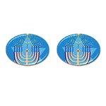 Hanukkah Menorah Cufflinks (Oval)