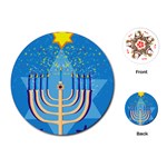 Hanukkah Menorah Playing Cards (Round)