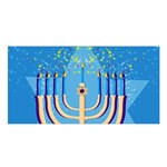 Hanukkah Menorah Satin Shawl