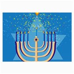 Hanukkah Menorah Large Glasses Cloth