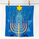 Hanukkah Menorah Face Towel