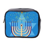 Hanukkah Menorah Mini Toiletries Bag (Two Sides)