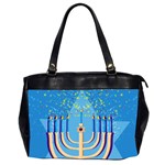 Hanukkah Menorah Oversize Office Handbag (2 Sides)