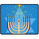 Hanukkah Menorah Fleece Blanket (Medium)