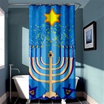 Hanukkah Menorah Shower Curtain 36  x 72  (Stall)