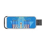 Hanukkah Menorah Portable USB Flash (One Side)