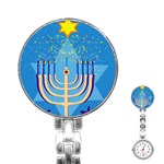 Hanukkah Menorah Stainless Steel Nurses Watch