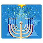 Hanukkah Menorah Double Sided Flano Blanket (Small)