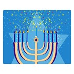 Hanukkah Menorah Double Sided Flano Blanket (Large)