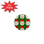 santa emoji emoticons 1  Mini Magnet (10 pack) 