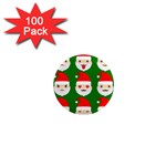 santa emoji emoticons 1  Mini Magnet (100 pack) 