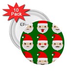 santa emoji emoticons 2.25  Button (10 pack)