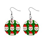 santa emoji emoticons 1  Button Earrings