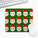 santa emoji emoticons Large Mousepad