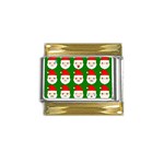 santa emoji emoticons Gold Trim Italian Charm (9mm)