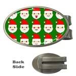 santa emoji emoticons Money Clip (Oval)