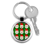 santa emoji emoticons Key Chain (Round)