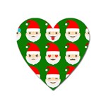 santa emoji emoticons Magnet (Heart)