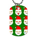 santa emoji emoticons Dog Tag (One Side)