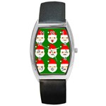 santa emoji emoticons Barrel Style Metal Watch