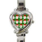 santa emoji emoticons Heart Italian Charm Watch