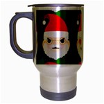 santa emoji emoticons Travel Mug (Silver Gray)