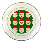 santa emoji emoticons Porcelain Plate