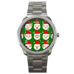 santa emoji emoticons Sport Metal Watch