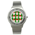 santa emoji emoticons Stainless Steel Watch