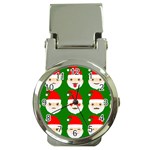 santa emoji emoticons Money Clip Watch