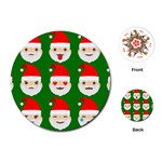 santa emoji emoticons Playing Cards (Round)