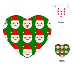 santa emoji emoticons Playing Cards (Heart)