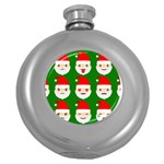 santa emoji emoticons Hip Flask (5 oz)