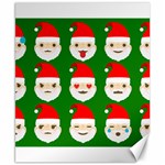 santa emoji emoticons Canvas 8  x 10 