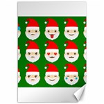 santa emoji emoticons Canvas 12  x 18 