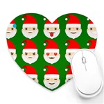 santa emoji emoticons Heart Mousepad