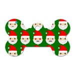 santa emoji emoticons Dog Tag Bone (One Side)