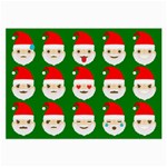 santa emoji emoticons Large Glasses Cloth (2 Sides)