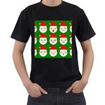 santa emoji emoticons Men s T-Shirt (Black)