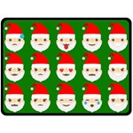 santa emoji emoticons Fleece Blanket (Large)