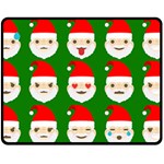 santa emoji emoticons Fleece Blanket (Medium)