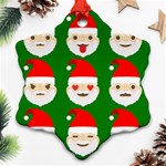 santa emoji emoticons Ornament (Snowflake)